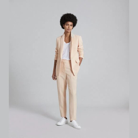 New! REISS Apricot Evelyn Wool Blend Slim Fit Trousers Size 10 - 41290 - Picture 5 of 14